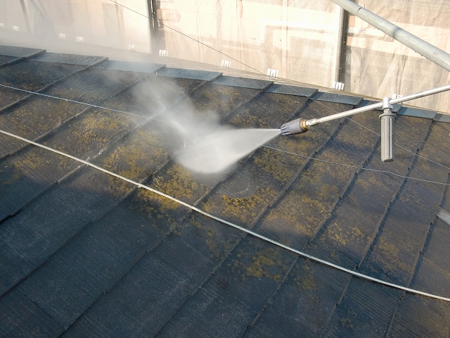 20140207A様邸⑭大屋根高圧洗浄