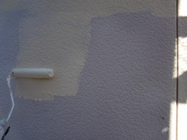 20140502Ｉ様邸⑬外壁色分け部分中塗り施工中