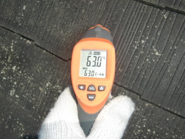 2015.07.24S様邸屋根塗装前温度測定
