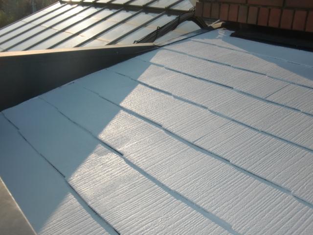 2015.02.26Mハイツ様⑬下屋根塗装施工完了
