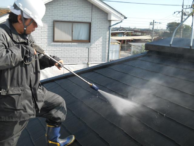 2014.11.28N様邸⑩屋根高水圧洗浄