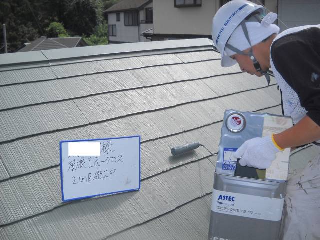 20130719Ｍ様邸⑩屋根塗装　上塗り２回目