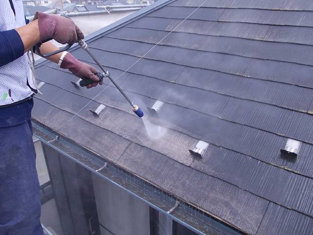 20130719Ｍ様邸⑥屋根高水圧洗浄