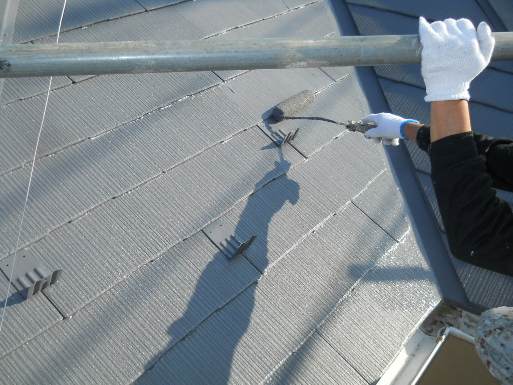 20131220Ｓ様邸⑨屋根塗装工事　上塗り